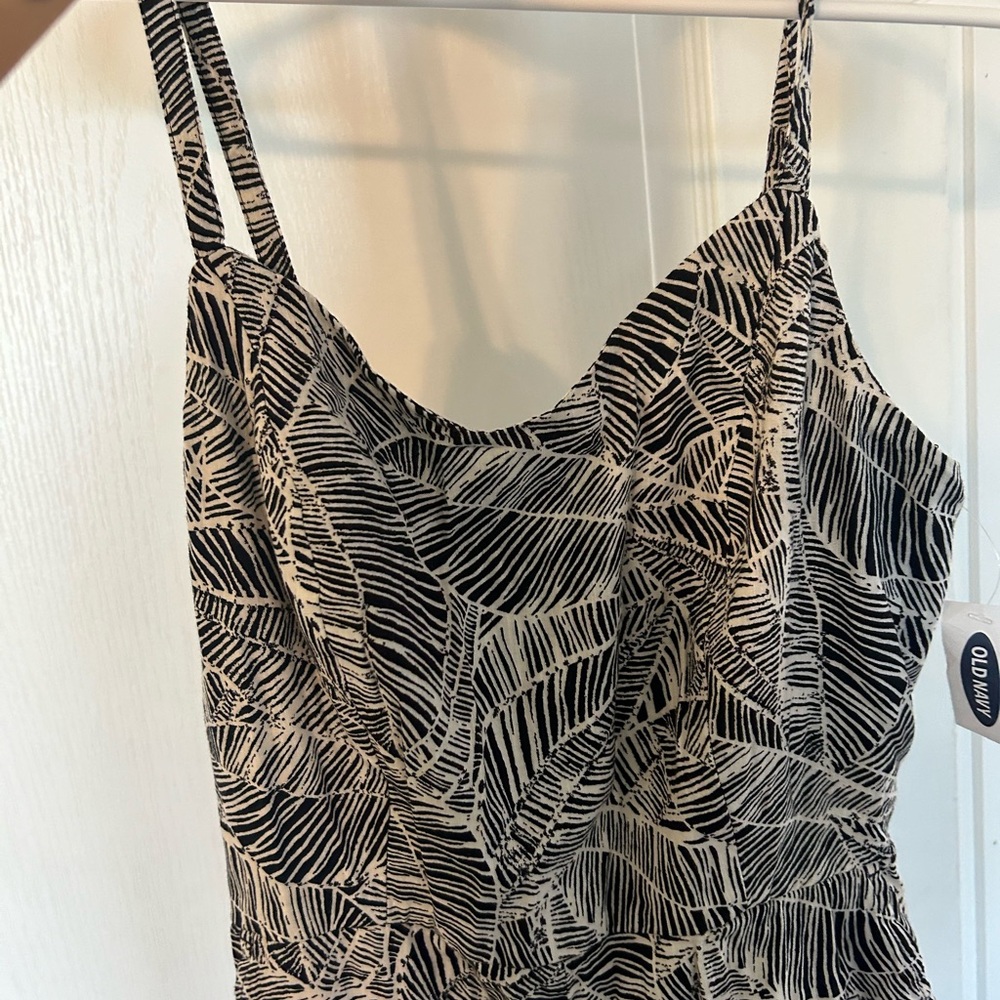 Black and white printed jumpsuit - Picture 2 of 4
